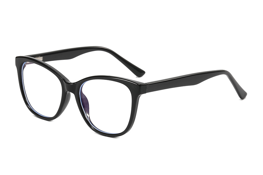 نظارات قراءة مربعة TR90 بإطار أزرق حاجبة للضوء